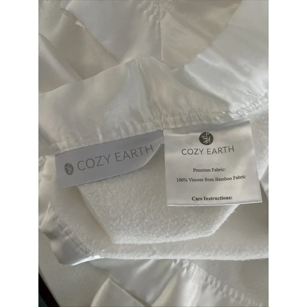 Cozy Earth Queen Bamboo oversize KING  Size Blanket White Natural‎ LOOK - Picture 3 of 11